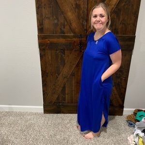 Royal blue maxi dress